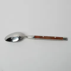 Ложка кофейная «Рустик» уцененная сталь нерж.,пластик ,L=11/3,B=2см металлич., изображение 2