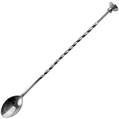 Bar spoon with muddler  stainless steel , L=240, B=37mm  silver.