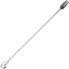 Bar spoon “Probar” with fork  stainless steel , L=430, B=25mm  silver.