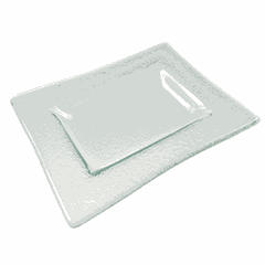 Салатник «Мини» прямоугольный стекло ,H=12,L=105,B=82мм прозр.,зелен.