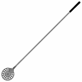 Лопата поворот. для пиццы перф. сталь нерж.,резина D=20,L=170см металлич.,черный