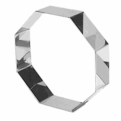 Cond. shape octagonal  stainless steel , H=4, L=24, B=24cm