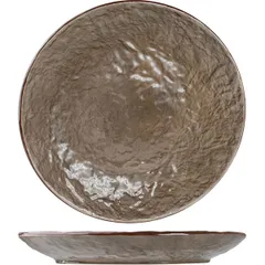 Тарелка «Кунстверк» мелкая керамика D=260,H=35мм зелен.,коричнев.