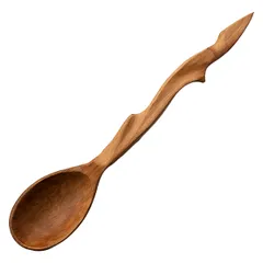 Spoon  juniper handle in ,L=17cm