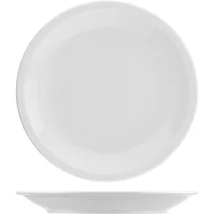 Plate “Katya” small  porcelain  D=25.5cm  white