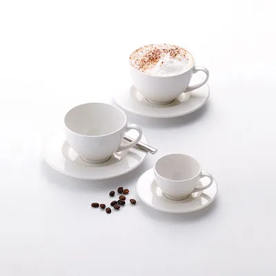 Чашка кофейная «Монако» фарфор 85мл D=65,H=53,L=85мм белый, изображение 4