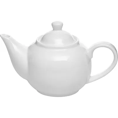 Чайник заварочный «Кунстверк» с крышкой фарфор 0,8л D=77,H=120,L=205мм белый, Цвет: Белый, изображение 2