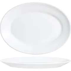 Dish “Restaurant” oval glass ,H=20,L=300,B=215mm white