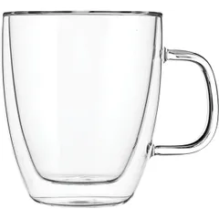 Mug for hot drinks “Prootel” double walls thermostat glass 380ml clear.