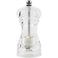 Мельница для cоли и перца керамический механизм акрил,сталь нерж. D=52,H=115мм прозр.,серебрян.