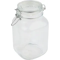 Square jar with lid  glass  2 l , H = 24.5, L = 12, B = 12 cm  clear.