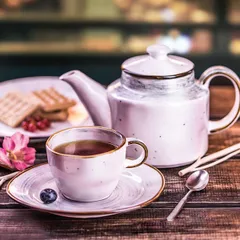 Чайник заварочный «Пастораль» фарфор 0,775л ,L=21,5см зелен., изображение 2