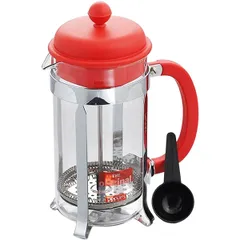 Френч-пресс «Кафетерия» стекло,сталь нерж. 1л ,H=24,L=17см красный