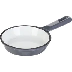 Portion frying pan cast iron 100ml D=100,H=23mm grey,white