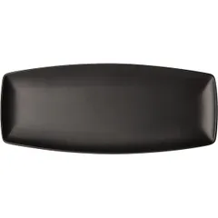 Блюдо «Даск» фарфор ,H=20,L=355,B=153мм черный,белый