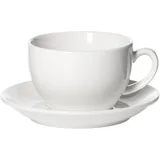 Чайная пара «Кунстверк» фарфор 350мл D=100/155,H=80,L=155мм белый