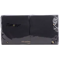 Салфетки бумажные «Папирус» однослойные 33*33см [400шт] черный, изображение 2