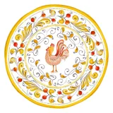 Тарелка «Чинция» фарфор D=31см белый,желт.