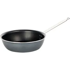 The frying pan is deep. “Class Chef+” aluminum, anti-stick coating D=240,H=65,L=460mm black