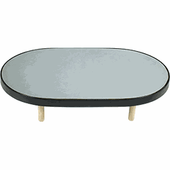 Mirror tray with legs ,H=11,L=67,B=41cm black