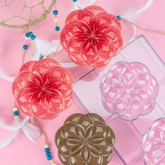 Форма для шоколада «Цветок жизни» [2 ячейки] пластик ,H=26,L=275,B=175мм прозр., изображение 3