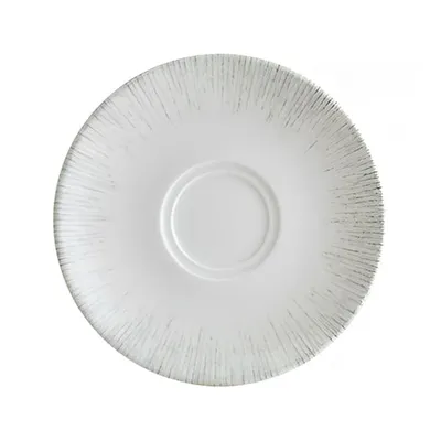 Блюдце «Ирис» для арт. 70234 фарфор D=16см белый,серый