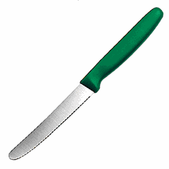 Kitchen knife  stainless steel, plastic  L=110, B=45mm  green, metal.