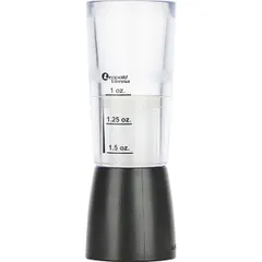 Jigger 30/45 ml with divisions  plastic  D=40, H=114mm  black, clear.