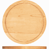 Доска разделочная с выемкой бук D=25см