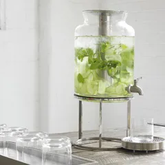 Подставка фуршетная (на 1 емкость) сталь нерж. D=21,8,H=35см металлич., изображение 2