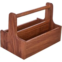 Stand for spices 2 compartments  oak , H=17.9, L=25, B=15.3cm  brown.