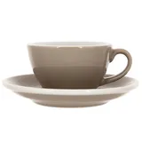 Кофейная пара «Эгг» фарфор 150мл D=90/145,H=50,L=110мм серый