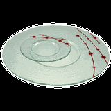 Тарелка «Пирл» мелкая стекло D=320,H=15мм прозр.,красный