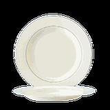 Тарелка «Рисепшн» стекло D=24см слон.кость,серый