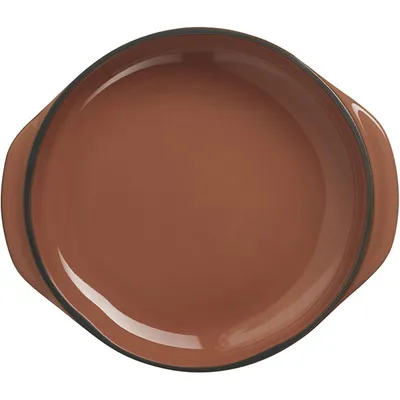Блюдо «Карактэр» овальное керамика ,H=3,L=16,B=14см красный,коричнев., изображение 3