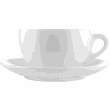 Чайная пара «Верона» фарфор 360мл белый