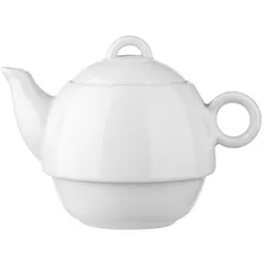 Teapot “Bola” porcelain 300ml D=9,H=11,L=17cm white