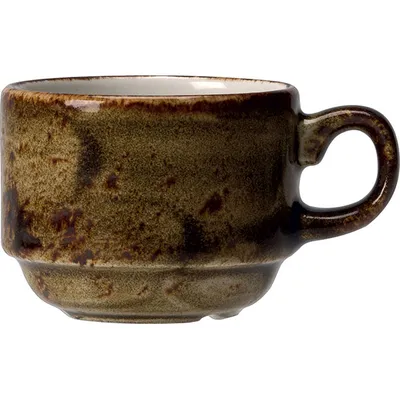 Чашка чайная «Крафт Браун» фарфор 200мл D=8,H=6см коричнев.,бежев., Цвет: Коричневый, Объем по данным поставщика (мл): 200