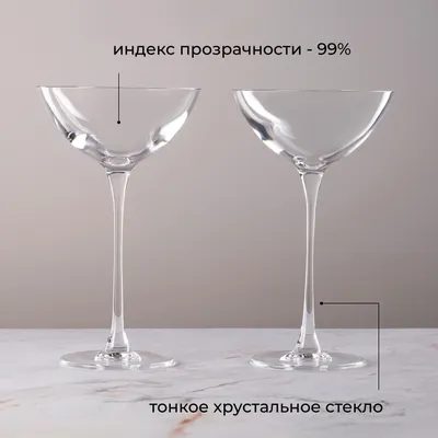 Коктейльная рюмка «Саваж» хр.стекло 150мл D=99,H=166мм прозр., изображение 3