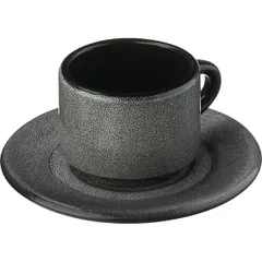 Кофейная пара «Млечный Путь» фарфор 80мл D=98/60,H=47мм черный,серый, изображение 2