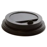 Крышка для стакана одноразовая с клапаном[100шт] пластик D=9,H=2см черный,матовый