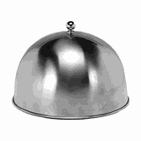 Крышка для тарелки сталь нерж. D=25,H=5см металлич.