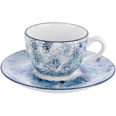 Чашка чайная «Аида» фарфор 180мл белый,синий, Цвет: Белый, Объем по данным поставщика (мл): 180, изображение 8