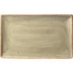 Блюдо «Крафт Грин» прямоугольное фарфор ,H=24,L=270,B=168мм зелен.