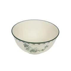 Салатник «Боярышник» керамика 0,6л D=15,H=7см белый,зелен.