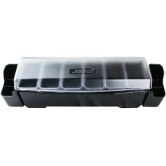 Контейнер для фруктов и специй «Пробар» 6 отделений с крышкой + 2 отделения для трубочек пластик ,H=