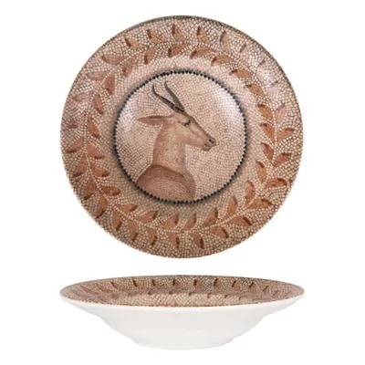 Тарелка глубокая «Месопотамия Фауна» фарфор 400мл D=240,H=52мм коричнев.