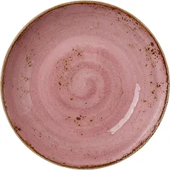 Salad bowl “Kraft Raspberry”  porcelain  1 l  D=255, H=35mm  pink.