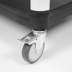 Тележка сервировочная 3 яруса полипроп. ,H=93,L=98,B=53см черный, изображение 3