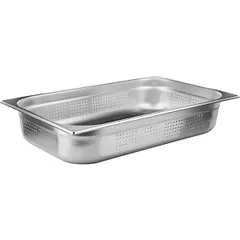 Gastronorm container (1/1) perforated  steel , H=10, L=53, B=32.5 cm  metal.